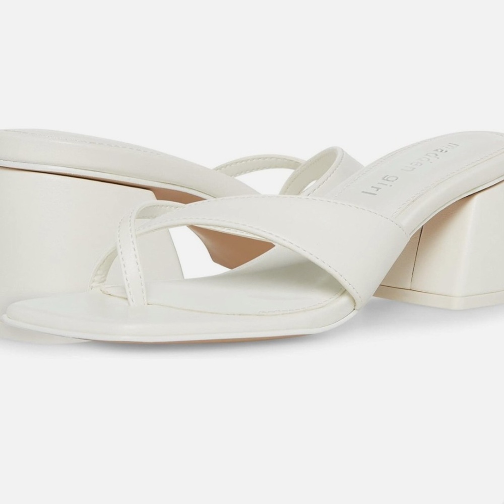 Madden Girl “Cherrie” Women's White Heeled Sandals. Size 6 View 4